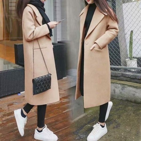 woolen coat female over the knee woolen coat female long section korean version 2019 autumn and winter new self-cultivation wild, Black
woolen coat female over the knee woolen coat female long section korean version 2019 autumn and winter new self-cultivation wild, Black