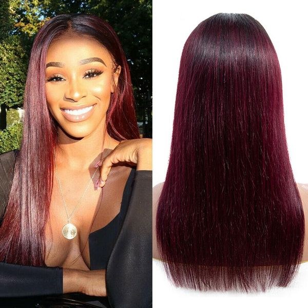 lace front human hair wigs brazilian ombre 99j# straight lace closure wigs 180%, Black;brown
lace front human hair wigs brazilian ombre 99j# straight lace closure wigs 180%, Black;brown