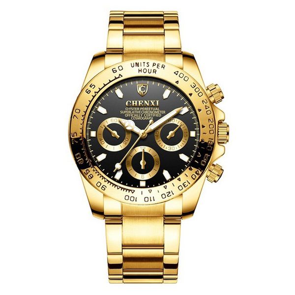 chenxi quartz wristwatch for men 3 decorative dial folding buckle gold stainless steel strap stainless steel buckle, Slivery;brown
chenxi quartz wristwatch for men 3 decorative dial folding buckle gold stainless steel strap stainless steel buckle, Slivery;brown