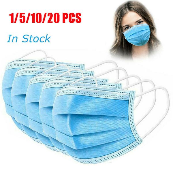 Fedex Ready To Ship! 50X Disposable Face Mask 3Ply Mask Anti Dust with Elastic Loop Dust Mouth Mask Protection maschere 200320-01
Fedex Ready To Ship! 50X Disposable Face Mask 3Ply Mask Anti Dust with Elastic Loop Dust Mouth Mask Protection maschere 200320-01