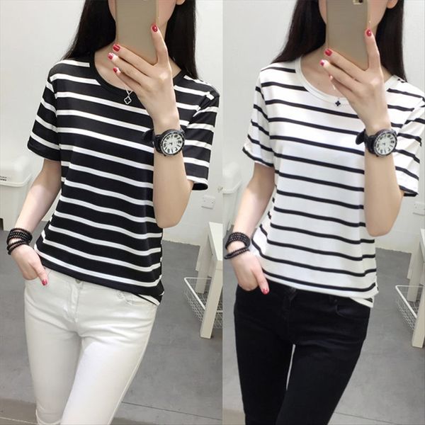 fashion dress black and white striped t- couple dress t-shirt couple outfit women's long sleeve round collar season base shirt student
fashion dress black and white striped t- couple dress t-shirt couple outfit women's long sleeve round collar season base shirt student