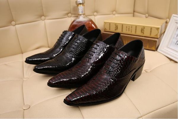 dress shoes for spring alligator men genuine leather mens high heels pointed toe classic italian brands oxfords, Black
dress shoes for spring alligator men genuine leather mens high heels pointed toe classic italian brands oxfords, Black