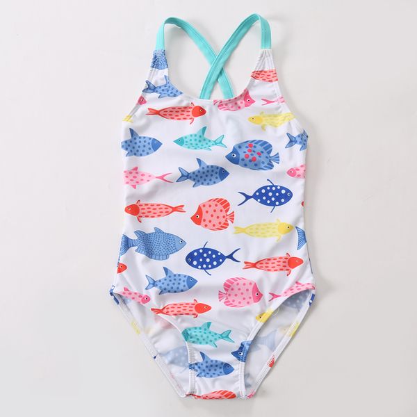 2019 new swimsuit girls one piece swimwear fish print bodysuit floral children beachwear sports swim suit bathing suit, White
2019 new swimsuit girls one piece swimwear fish print bodysuit floral children beachwear sports swim suit bathing suit, White