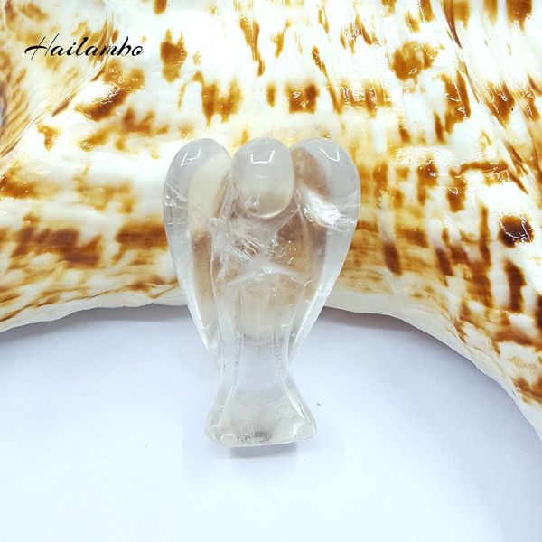 hailambo natural rock crystal gem-stone standing angel statue carved angel wing figurine pendant classic perfect jewelry ts09a#, Silver
hailambo natural rock crystal gem-stone standing angel statue carved angel wing figurine pendant classic perfect jewelry ts09a#, Silver