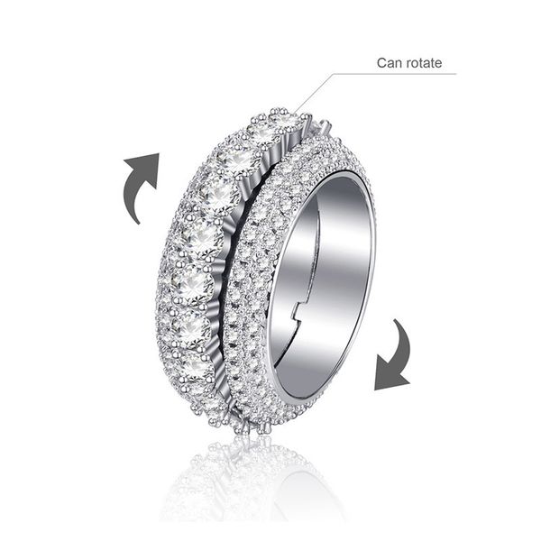 new gold silver colors ice out cz rootating rings for men women fashion bling hiphop jewelry ncie gift for friend, Golden;silver
new gold silver colors ice out cz rootating rings for men women fashion bling hiphop jewelry ncie gift for friend, Golden;silver