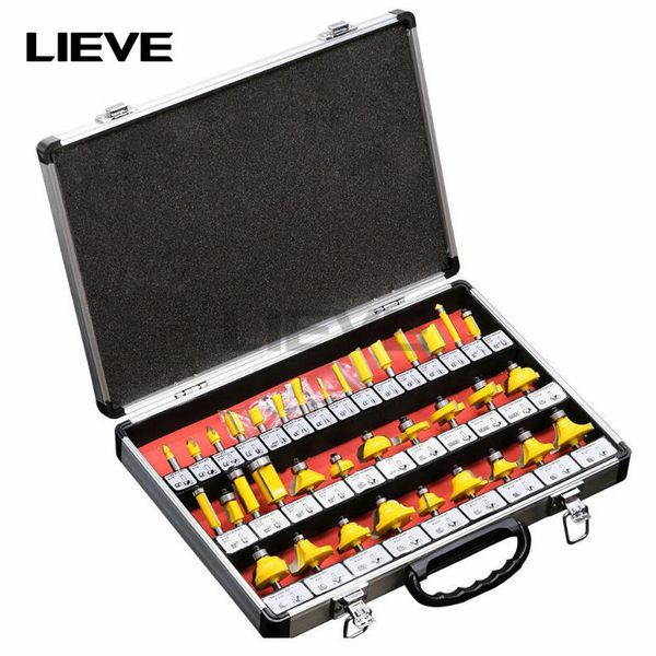 35pcs 1/4"(6.35mm) shank tungsten carbide router bit set wood woodworking cutter trimming knife forming milling w/ wood case box
35pcs 1/4"(6.35mm) shank tungsten carbide router bit set wood woodworking cutter trimming knife forming milling w/ wood case box