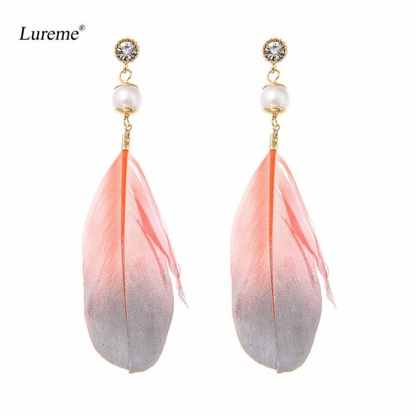 lureme elegant jewelry imitation pearls handmade natural feather dangle earrings for women (er005503, Silver
lureme elegant jewelry imitation pearls handmade natural feather dangle earrings for women (er005503, Silver