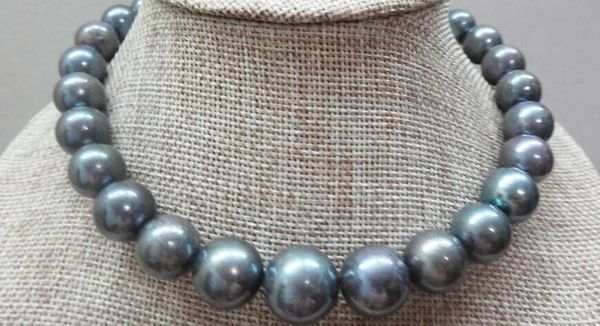 fine pearls jewelry huge 18"12-15mm natural south sea genuine black gray round pearl necklace, Silver
fine pearls jewelry huge 18"12-15mm natural south sea genuine black gray round pearl necklace, Silver
