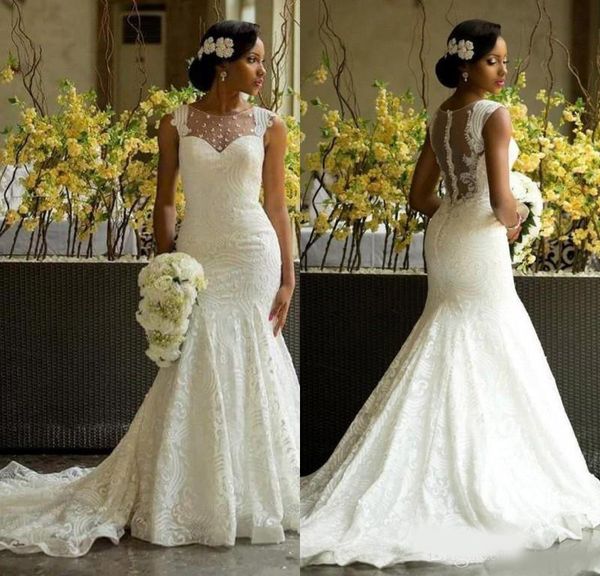 2109 mermaid wedding dresses illusion neckline country bridal gowns nigerian lace covered button back aso ebi lace wedding dress, White
2109 mermaid wedding dresses illusion neckline country bridal gowns nigerian lace covered button back aso ebi lace wedding dress, White