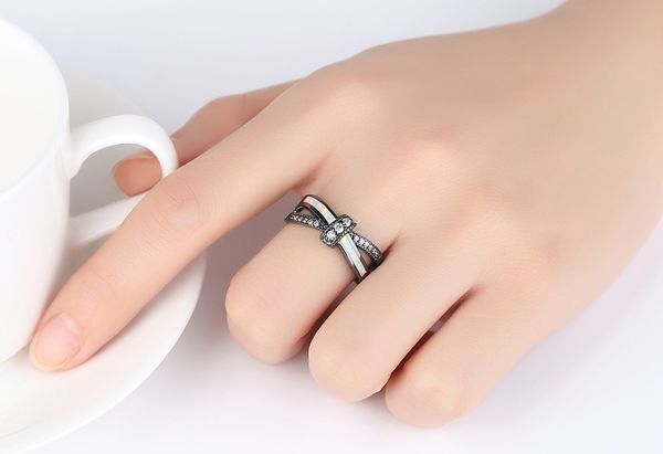 minimalist white green blue fire opal women rings black color shiny cz cross finger ring engagement wedding jewelry women girls, Silver
minimalist white green blue fire opal women rings black color shiny cz cross finger ring engagement wedding jewelry women girls, Silver