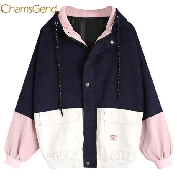 chamsgend jacket women winter corduroy patchwork windbreaker long sleeve oversize zipper overcoat outerwear l1222, Black;brown
chamsgend jacket women winter corduroy patchwork windbreaker long sleeve oversize zipper overcoat outerwear l1222, Black;brown