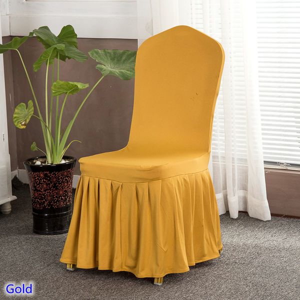 gold colour lycra chair cover with skirt all around the chair bottom spandex skirt cover for wedding party decoration
gold colour lycra chair cover with skirt all around the chair bottom spandex skirt cover for wedding party decoration