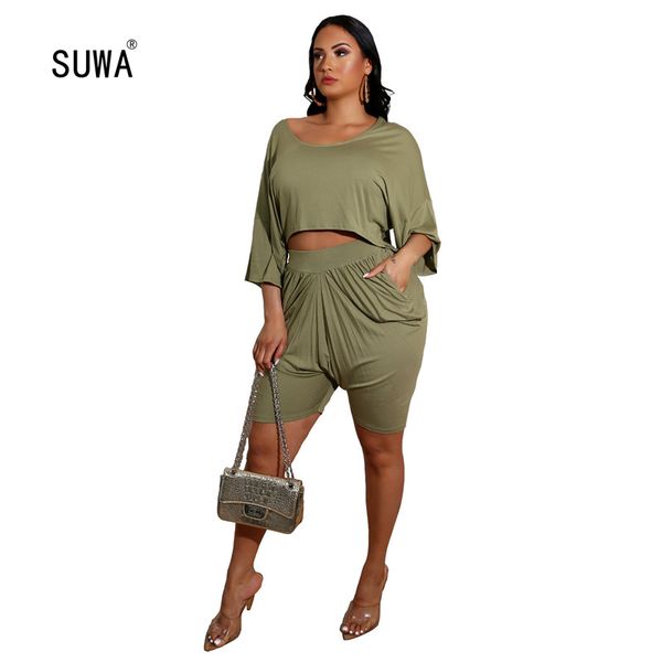 2020 summer style women two piece set + jogger pants half sleeve loose tee shorts casual sporty streetwear, White
2020 summer style women two piece set + jogger pants half sleeve loose tee shorts casual sporty streetwear, White