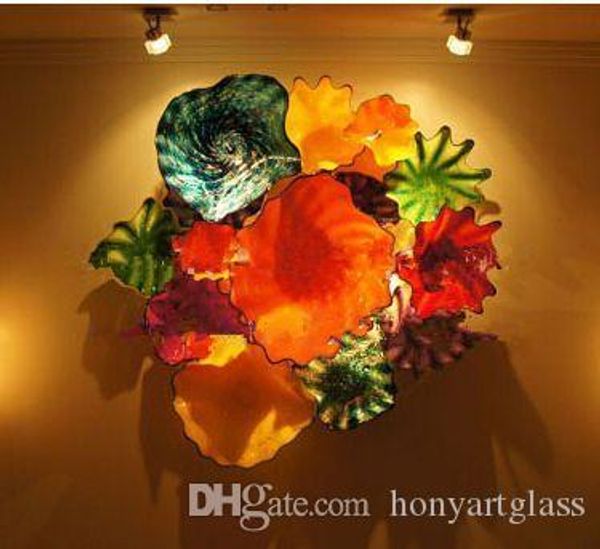 100% hand blown glass modern murano glass art hand blown wall decor flower glass plates
100% hand blown glass modern murano glass art hand blown wall decor flower glass plates