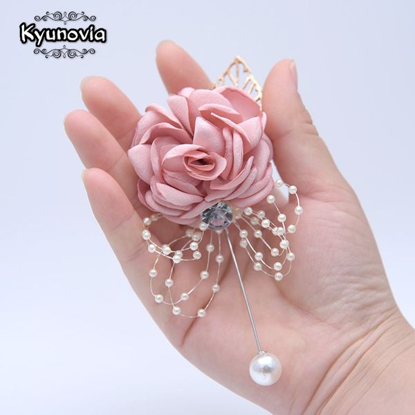kyunovia handcrafted lapel pin shirt sweater pin brooches for men women wedding business party brooch wedding boutonniere fe97, Gray