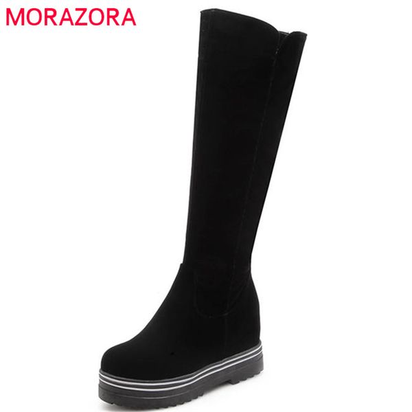 morazora 2020 new fashion knee high boots women round toe platform boots zipper simple autumn winter casual ladies shoes, Black
morazora 2020 new fashion knee high boots women round toe platform boots zipper simple autumn winter casual ladies shoes, Black