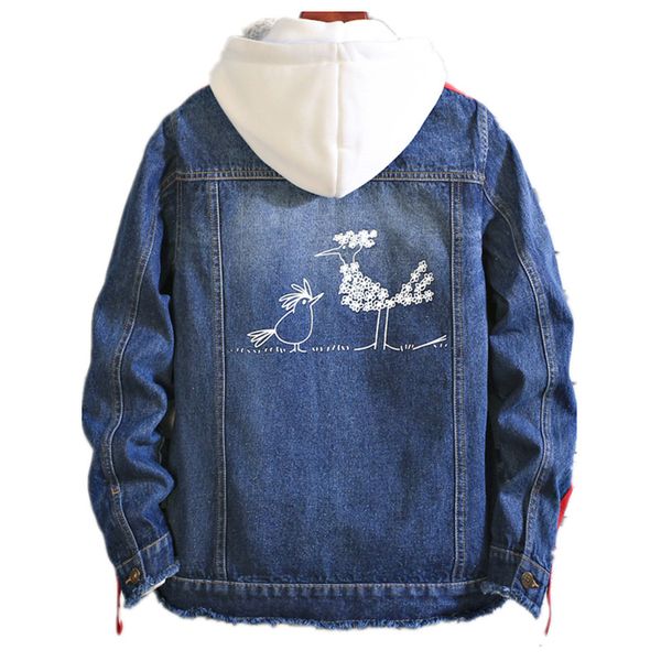 denim jacket men slim fits solid single breasted bird pattern coats men cowboy fashion clothing hip jean jacket, Black;brown
denim jacket men slim fits solid single breasted bird pattern coats men cowboy fashion clothing hip jean jacket, Black;brown