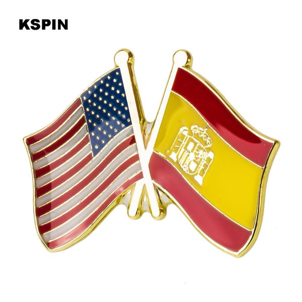 u.s.a spain flag lapel pin flag badge lapel pins badges brooch xy0298, Gray