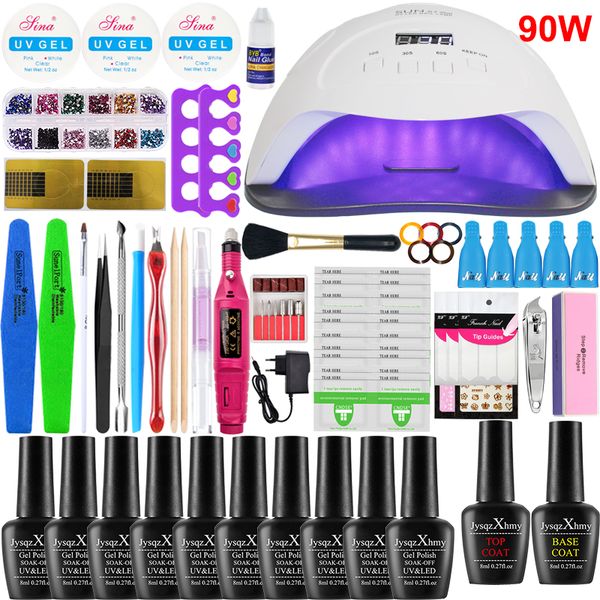 manicure set 36/54/80/90w lamp&nail machine electric kit nail gel polish kit nail set 10 colors polish for art tools
manicure set 36/54/80/90w lamp&nail machine electric kit nail gel polish kit nail set 10 colors polish for art tools
