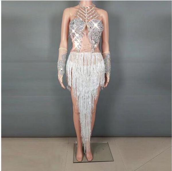 2019 new design sparkly silver crystals fringes dance costume rhinestones gloves tassel stage wear dance show outfit, Black;red
2019 new design sparkly silver crystals fringes dance costume rhinestones gloves tassel stage wear dance show outfit, Black;red