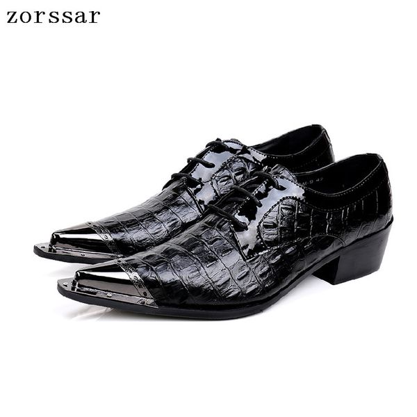 zorssar} gold men formal shoes pointed toe genuine leather oxford shoes for men dress fashion mens heightening, Black
zorssar} gold men formal shoes pointed toe genuine leather oxford shoes for men dress fashion mens heightening, Black