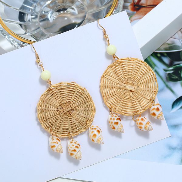 handmade bohemia round rattan drop earrings summer beach shell tassel dangle earring for women girl wooden straw jewelry earring, Silver
handmade bohemia round rattan drop earrings summer beach shell tassel dangle earring for women girl wooden straw jewelry earring, Silver
