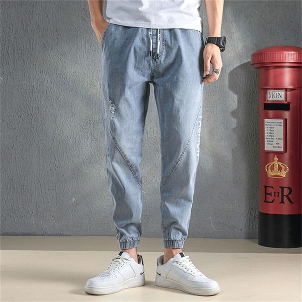 men's jeans 2021 mid-rise ankle-length harlan summer thin style loose tie-fashion fashion wild casual pants, Blue
men's jeans 2021 mid-rise ankle-length harlan summer thin style loose tie-fashion fashion wild casual pants, Blue
