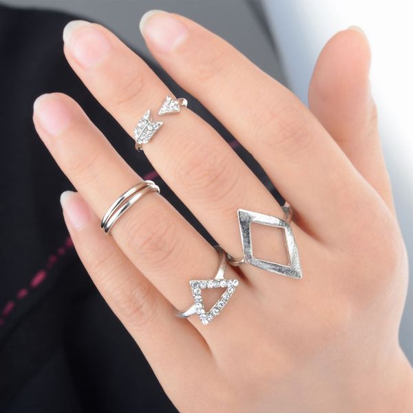 new stylish 5 pieces one set arrow triangle joint suit knuckle finger rings for women gold silver colors ring-0235, Golden;silver
new stylish 5 pieces one set arrow triangle joint suit knuckle finger rings for women gold silver colors ring-0235, Golden;silver