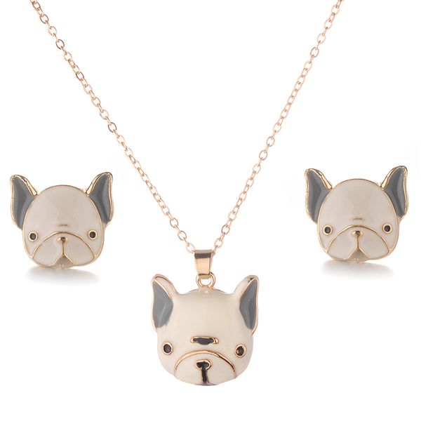 4 cute animal jewelry set style fashion new magical bulldog aolly enamel necklace earrings suit promotion gift for children, Silver
4 cute animal jewelry set style fashion new magical bulldog aolly enamel necklace earrings suit promotion gift for children, Silver