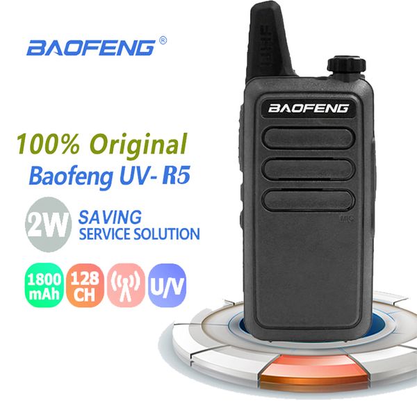 

new baofeng bf-r5 mini kids walkie talkie 2w hf transceiver uhf radio portable radio comunicador ham walkie talkie telephone