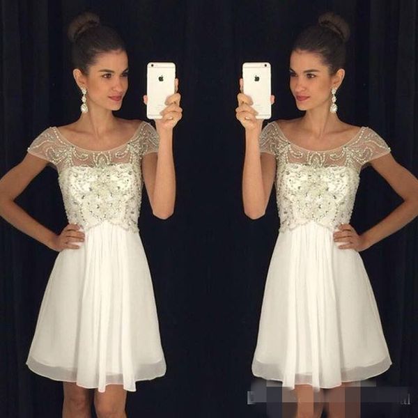 gorgeous beading ivory homecoming dresses chiffon scoop neck short capped sleeves above knee length cocktail party gown formal prom wear, Blue;pink
gorgeous beading ivory homecoming dresses chiffon scoop neck short capped sleeves above knee length cocktail party gown formal prom wear, Blue;pink