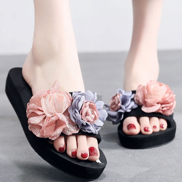 summer non-slip beach shoes woman mixed color flowers wedges&flats slippers comfy casual sweet slides creepers fashion flipflops, Black
summer non-slip beach shoes woman mixed color flowers wedges&flats slippers comfy casual sweet slides creepers fashion flipflops, Black
