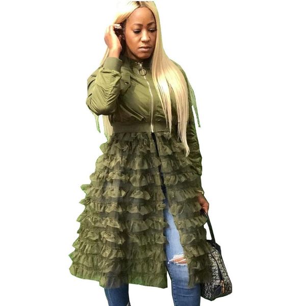 2019 new fashion zipper siold baseball jacket coat gauze lace dress new autumn winter coats basic outwear 3xl, Black;brown
2019 new fashion zipper siold baseball jacket coat gauze lace dress new autumn winter coats basic outwear 3xl, Black;brown