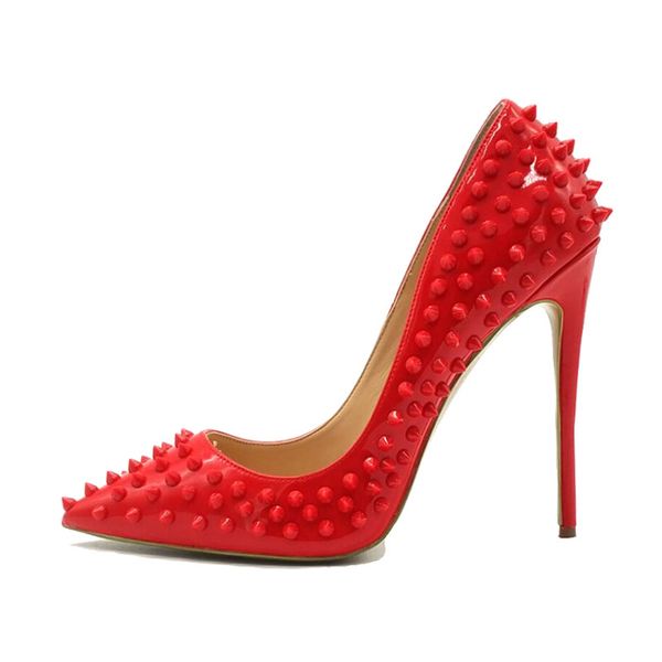 casual designer lady slingback heels pumps red patent leather studded spikes high heels shoes 12cm 10cm 8cm party shoes, Black
casual designer lady slingback heels pumps red patent leather studded spikes high heels shoes 12cm 10cm 8cm party shoes, Black