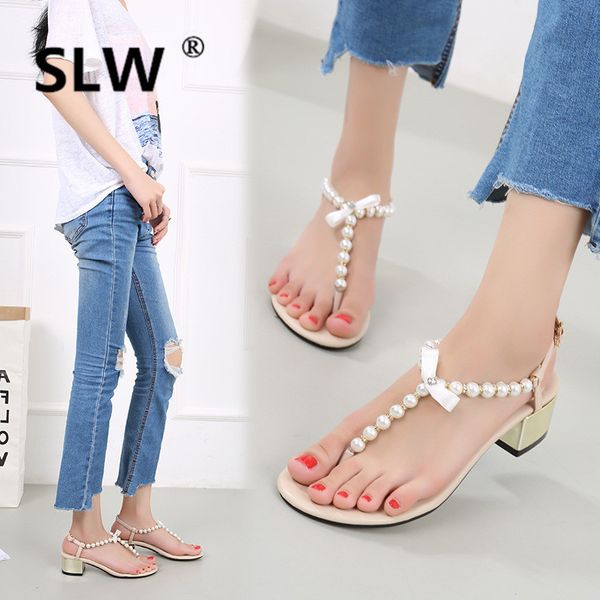 summer clip toe pearl flip flops sweet chunky heel brief beach slides female cute all-match gladiator sandals ladies slippers, Black
summer clip toe pearl flip flops sweet chunky heel brief beach slides female cute all-match gladiator sandals ladies slippers, Black