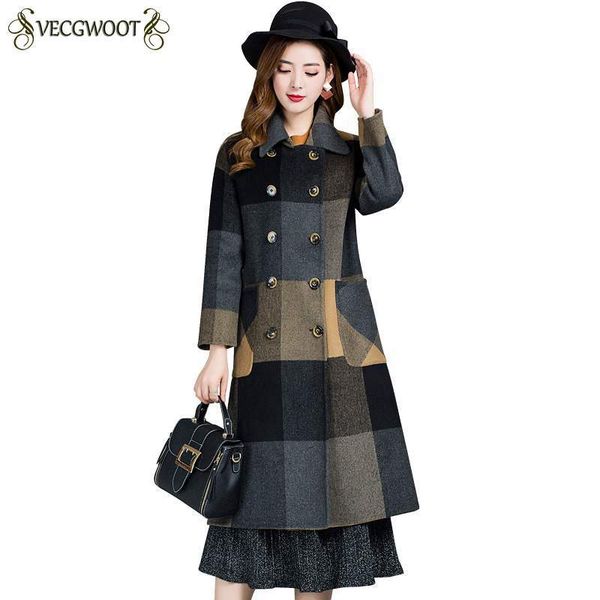 double-faced cashmere coat women medium long slim plaid woolen jacket 2018new winter elegant female outerwear pr553, Black
double-faced cashmere coat women medium long slim plaid woolen jacket 2018new winter elegant female outerwear pr553, Black