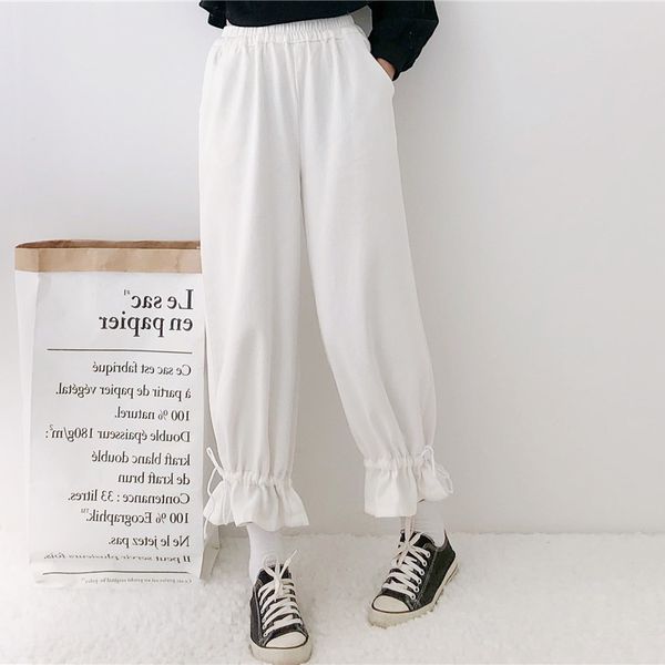 autumn women new japanese students casual pants teenage girls sweet cute small fresh high waist loose bloomers wide leg pants, Black;white
autumn women new japanese students casual pants teenage girls sweet cute small fresh high waist loose bloomers wide leg pants, Black;white