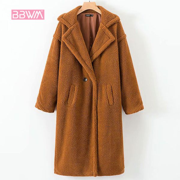 2018 winter new loose thick warm wild lambskin faux fur long female jacket coat, Black;brown
2018 winter new loose thick warm wild lambskin faux fur long female jacket coat, Black;brown