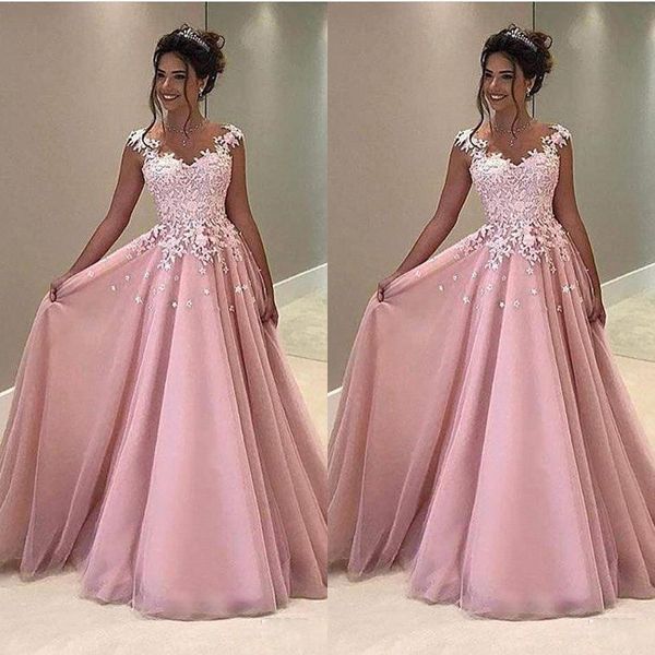 2020 vintage a line pink prom dresses lace applique cap sleeve sheer back evening dresses formal party gowns long dresses, Black
2020 vintage a line pink prom dresses lace applique cap sleeve sheer back evening dresses formal party gowns long dresses, Black