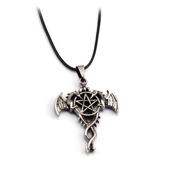 anime double chain long pendant pterosaur cross jewellery men dragon punk choker cross jewelry, Silver
anime double chain long pendant pterosaur cross jewellery men dragon punk choker cross jewelry, Silver