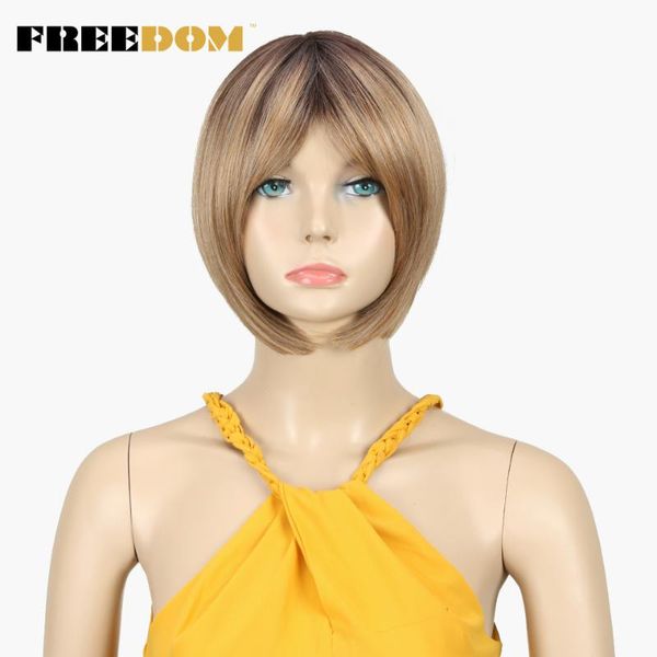 om straight synthetic wigs with bangs for women short bob wig heat resistant hairstyle ombre cosplay wigs, Black 
om straight synthetic wigs with bangs for women short bob wig heat resistant hairstyle ombre cosplay wigs, Black