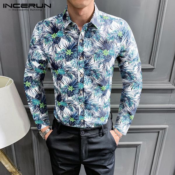 incerun men flower print shirt hawaiian long sleeve fashion casual vacation lapel floral fitness dress shirts men chemise, White;black
incerun men flower print shirt hawaiian long sleeve fashion casual vacation lapel floral fitness dress shirts men chemise, White;black
