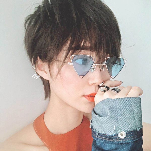 women hollow triangle frame pc lens frame sun glasses 9 styles sunglass women fashion korean style sunglasses, White;black
women hollow triangle frame pc lens frame sun glasses 9 styles sunglass women fashion korean style sunglasses, White;black