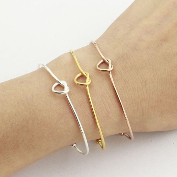 minimalist knot bangles bracelet femme bridesmaid party jewelry stainless steel wire heart bracelets pulseras mujer moda 2019, Black
minimalist knot bangles bracelet femme bridesmaid party jewelry stainless steel wire heart bracelets pulseras mujer moda 2019, Black