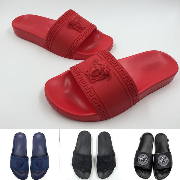 2019 New Release Shoes Chain Reaction Mens Designer Sandals Medusa Fashion Luxury Womens Slippers Black Red Blue Rubber Slides Loafers
2019 New Release Shoes Chain Reaction Mens Designer Sandals Medusa Fashion Luxury Womens Slippers Black Red Blue Rubber Slides Loafers