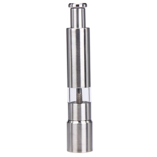 manual pepper mill salt shakers thumb push one-handed pepper grinder stainless steel spice sauce grinders stick kitchen tools#3
manual pepper mill salt shakers thumb push one-handed pepper grinder stainless steel spice sauce grinders stick kitchen tools#3