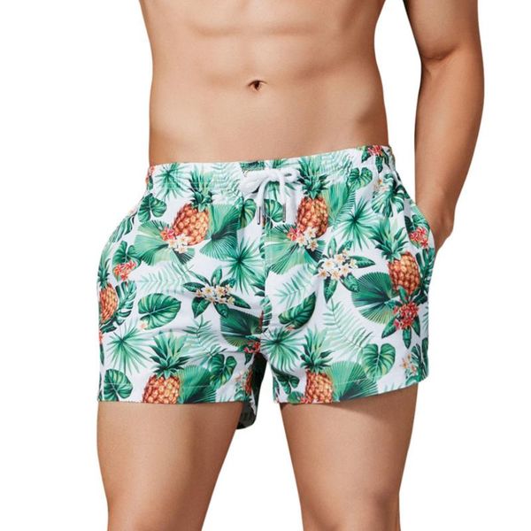 floral beach pants men board shorts fashion men's loose-fitting printed pocket elastic waistband shorts man d90328, White;black 
floral beach pants men board shorts fashion men's loose-fitting printed pocket elastic waistband shorts man d90328, White;black