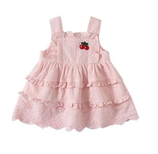 kids Girl designer clothes Dress Summer Sleeveless Cherry Embroidery Suspender Design Dress Princess Girl Clothing Dress
kids Girl designer clothes Dress Summer Sleeveless Cherry Embroidery Suspender Design Dress Princess Girl Clothing Dress