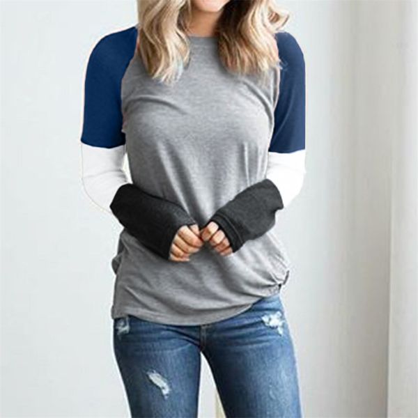 tshirt womens long sleeve o-neck tie pullover ladies casual t shirt holiday sweatshirt patchwork t-shirt autumn, White
tshirt womens long sleeve o-neck tie pullover ladies casual t shirt holiday sweatshirt patchwork t-shirt autumn, White