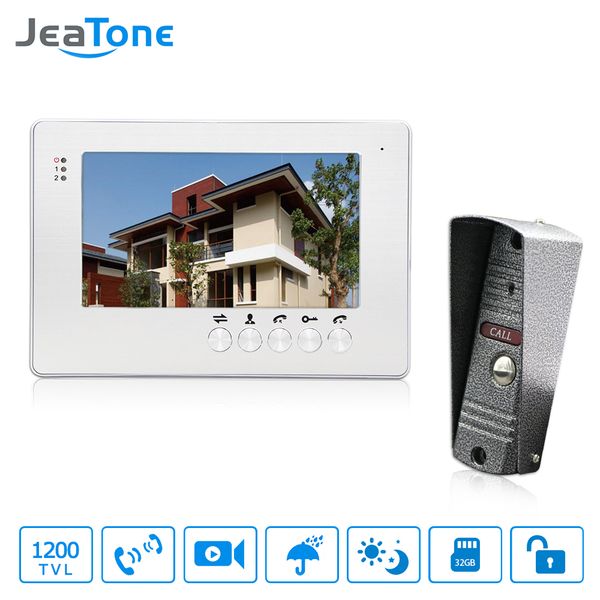 jeatone 7" tft wired video intercom doorbell waterproof door phone outdoor camera monitor video door phone system home security
jeatone 7" tft wired video intercom doorbell waterproof door phone outdoor camera monitor video door phone system home security